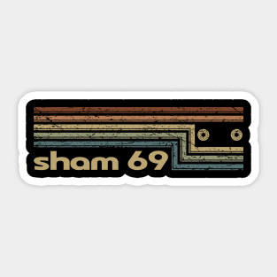 Sham 69 Cassette Stripes Sticker